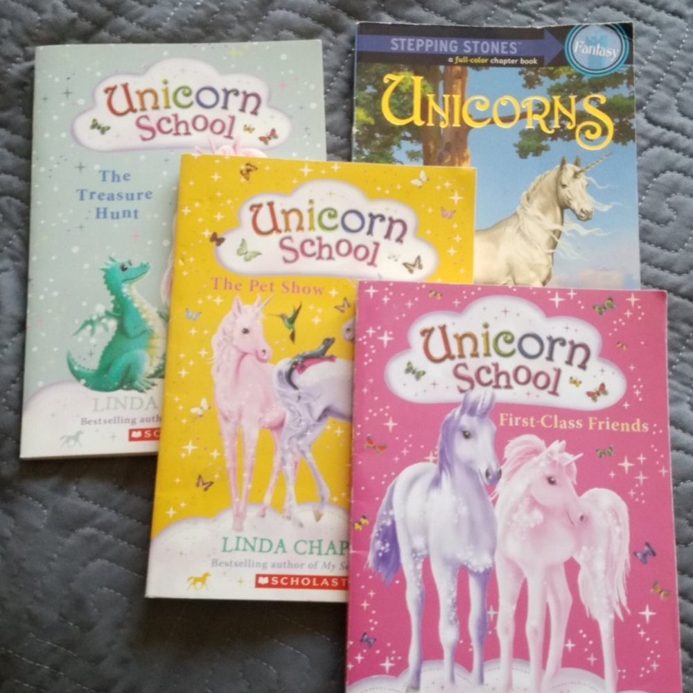 4 books grade 1-4 Unicorn school & Stepping stone